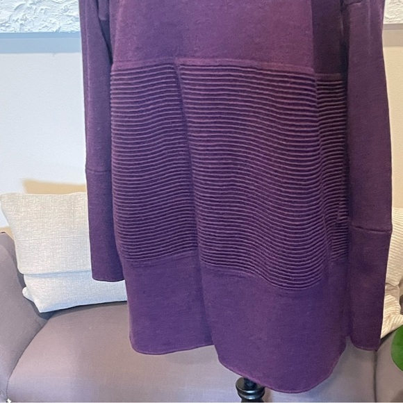 Lululemon Sit In Lotus Wrap II Plum Purple Merino Wool Knit Size 2 - Picture 6 of 9